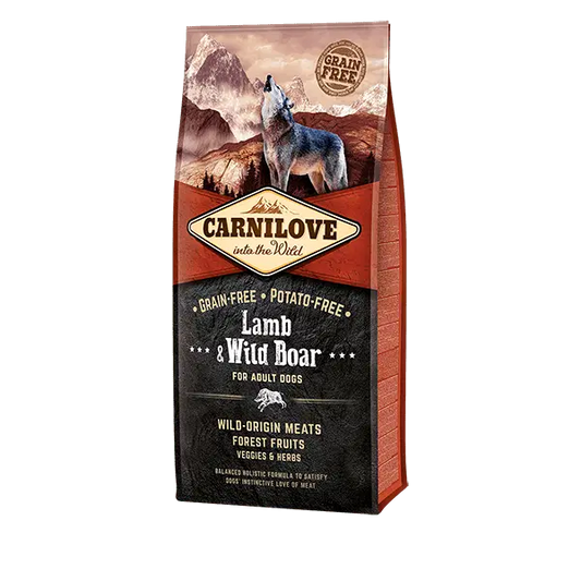 ** CLEARANCE ** Carnilove Lamb & Wild Boar for Adult Dogs 12kg