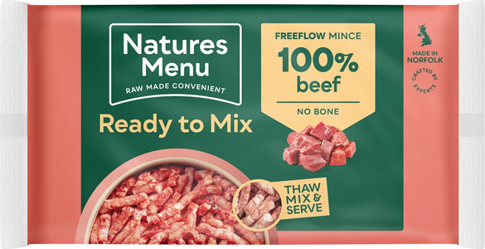 Natures Menu Raw Free Flow Mince Beef 2kg