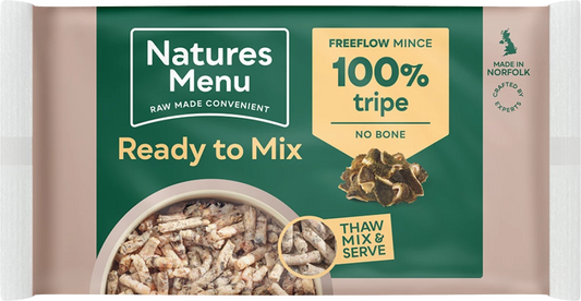 Natures Menu Raw Free Flow Mince Tripe 2kg
